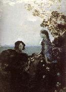 Mikhail Vrubel Hamlet and Ophelia Sweden oil painting artist